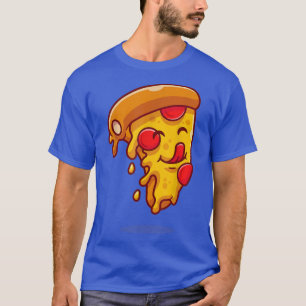 Camiseta Cute gracioso Kawaii Pepperoni Pizza Slice Anime M
