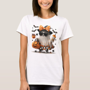 Camiseta Cute gracioso Mes espeluznante de calabaza fantasm