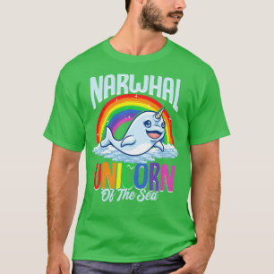 Camiseta Cute Gracioso Narwhal Unicorn Del Mar 1