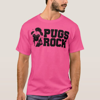 Camiseta Cute gracioso Pugs Rock Pug Dueños de Rocker
