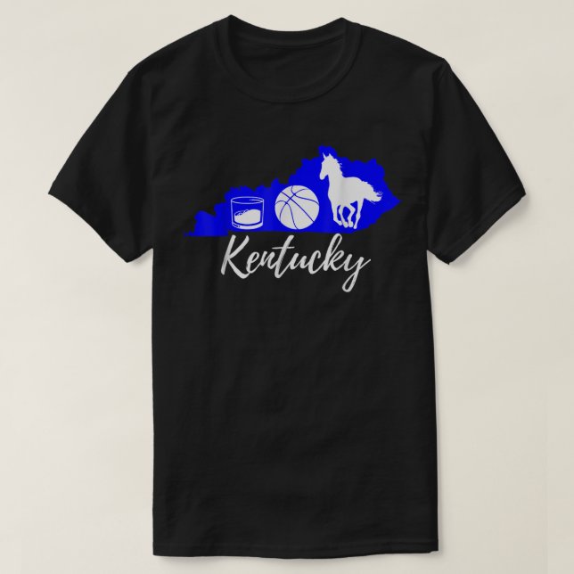 Camiseta Cute gráfico Borbón Caballo de Baloncesto Kentucky (Diseño del anverso)
