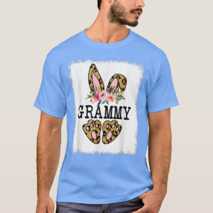 Camiseta Cute Grammy Bunny Easter Day Leopardo Floral