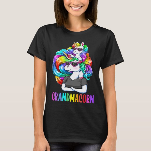 Camiseta Cute Grandmacorn Unicorn Costume Grandma Mom Mothe (Anverso)