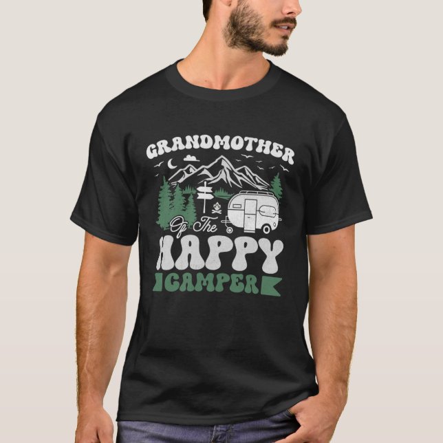 Camiseta Cute Grandmother Of The Happy Camper Camping Trip (Anverso)