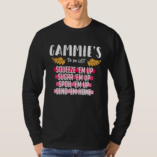 Camiseta Cute Grandmothers Gammie To Do List (Anverso)