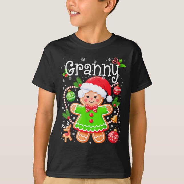 Camiseta Cute Granny Gingerbread Family Matching Christmas  (Anverso)
