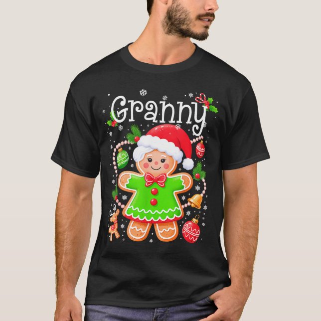 Camiseta Cute Granny Gingerbread Family Matching Christmas  (Anverso)