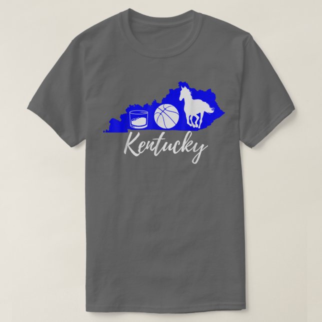 Camiseta Cute Graphic Bourbon Basketball Horse Kentucky  (Diseño del anverso)