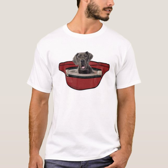 Camiseta Cute Great Dane Perros Amantes Mini Pocket Design  (Anverso)