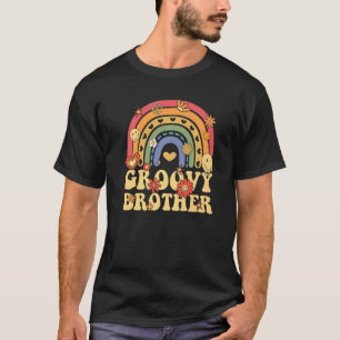 Camiseta Cute Groovy Brother Retro Groovy Rainbow