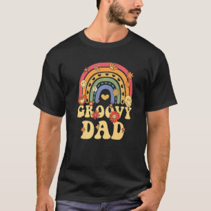 Camiseta Cute Groovy Dad Retro Groovy Rainbow
