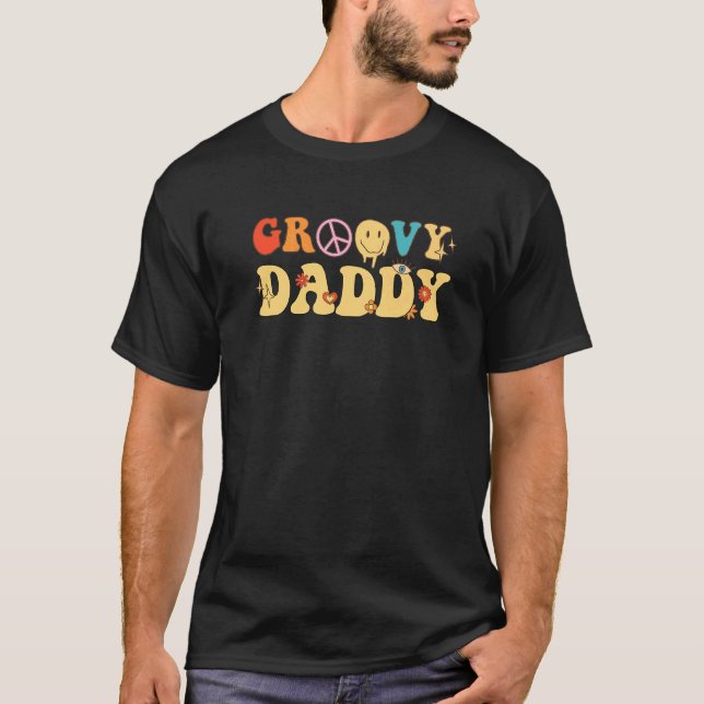 Camiseta Cute Groovy Daddy Retro Groovy (Anverso)