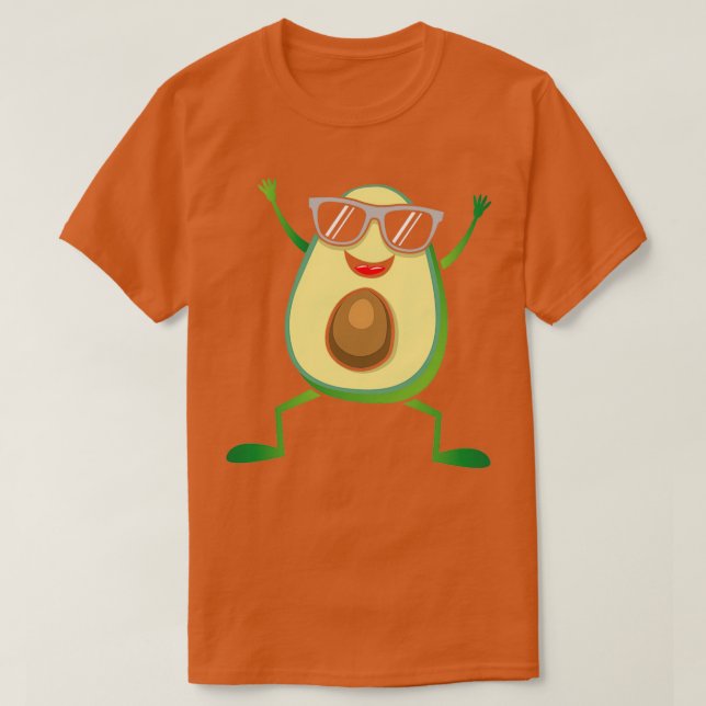 Camiseta Cute Guay bailando aguacate vegan comida gráfica G (Diseño del anverso)