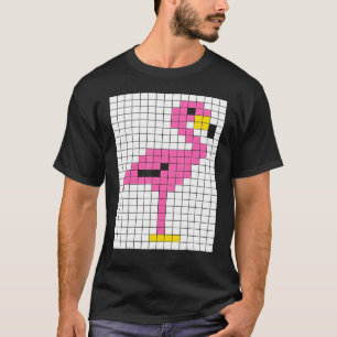 Camiseta Cute Guay Pixel Pink Flamingo