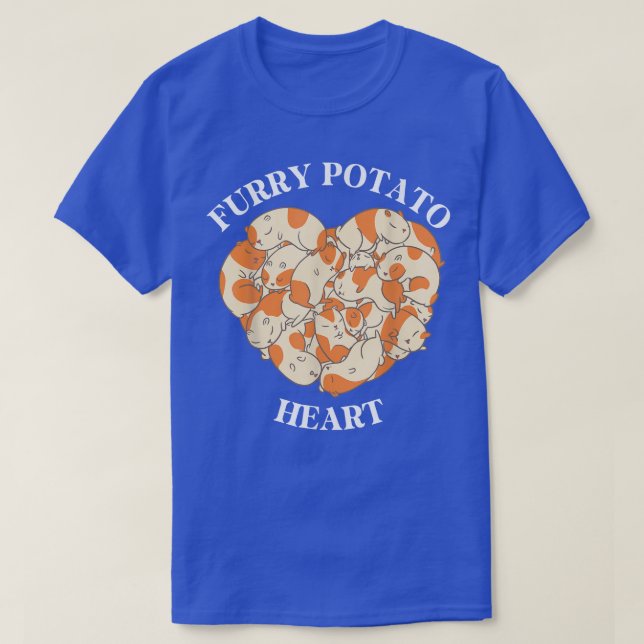 Camiseta Cute Guinea Cerdo Corazón Furry Potato Lover752 (Diseño del anverso)