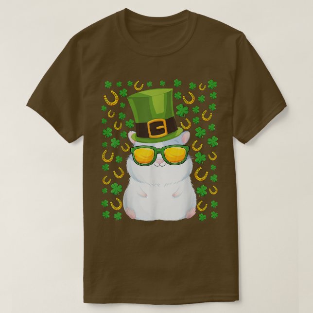 Camiseta Cute guinea de conejillos Patricks día gorra chamr (Diseño del anverso)