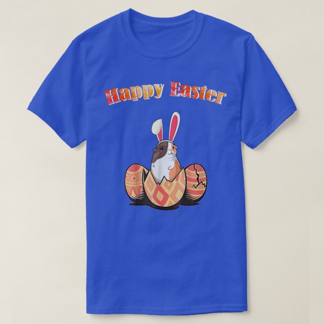 Camiseta Cute Guinea Pig Easter Bunny Eggs Costume Easter D (Diseño del anverso)