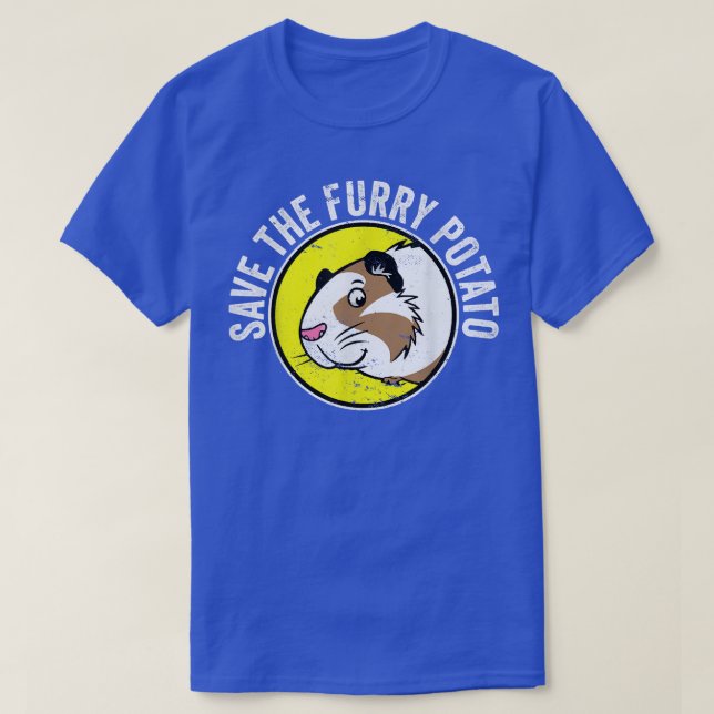 Camiseta Cute Guinea Pig I Save The Furry Potato  (Diseño del anverso)