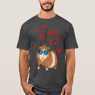Camiseta Cute guinea pig with Sunglasses Wheek Wheek gift