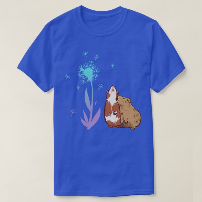 Camiseta Cute Guinea Pigs Dandelions  (Diseño del anverso)