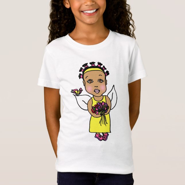 Camiseta Cute hadas afroamericanas y arte folclórico capric (Anverso)