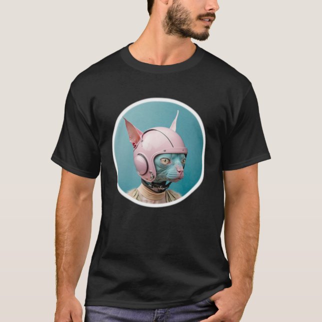 Camiseta Cute Hairless Cate Pop Pilot (Anverso)