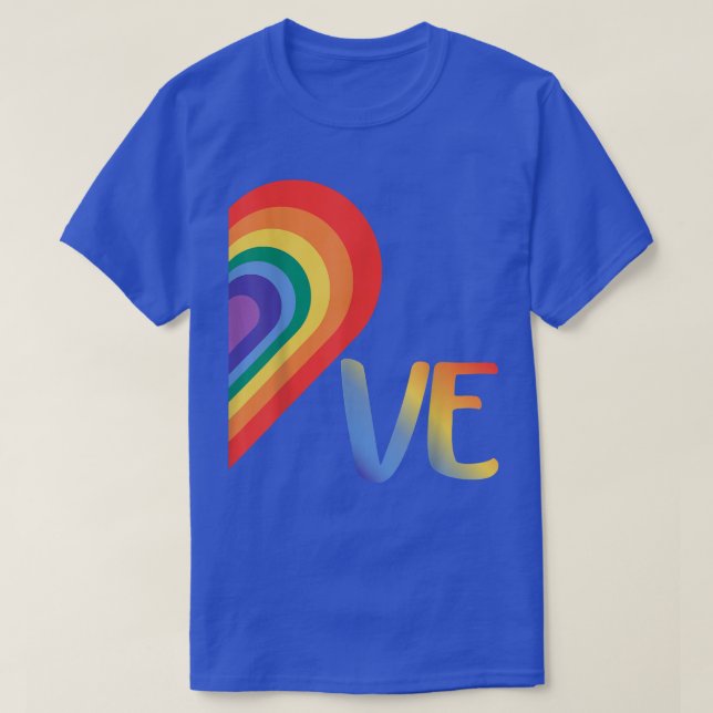 Camiseta Cute Half Heart Love LGBTQ pride Lesbian Gay Coupl (Diseño del anverso)