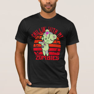 Camiseta Cute Halloween Chillin' con mis zombis Teddy Bear