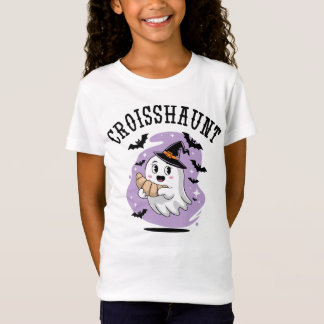 Camiseta Cute Halloween Croissant Fantasma Embrujando