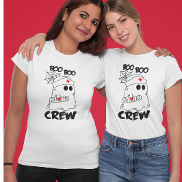 Camiseta Cute Halloween Fantasma Boo Crew