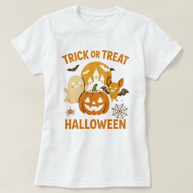 Camiseta Cute Halloween | Fantasma divertida, cala (Diseño del anverso)