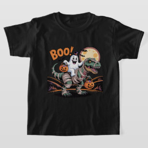 Camiseta Cute Halloween, fantasma en T-Rex momia con calaba