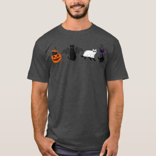 Camiseta Cute Halloween Gats Calabaza Demon Ghost Witch 511