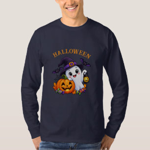 Camiseta Cute Halloween Ghost Pumpkin Shirt