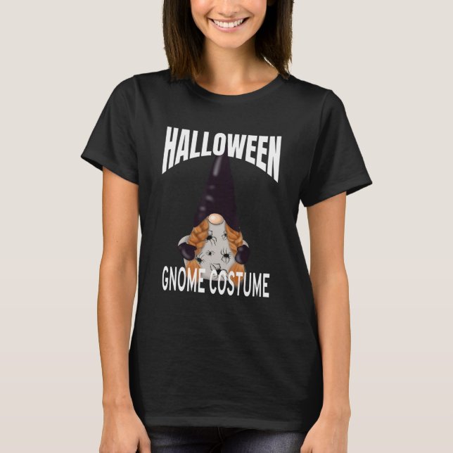 Camiseta Cute Halloween Gnome Spider Costume (Anverso)