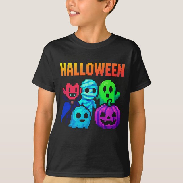 Camiseta Cute Halloween Pixel Clothes unisex macho (Anverso)
