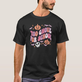 Camiseta Cute Halloween Profesor Escuela Fantasmas Groovy T