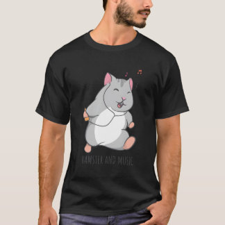 Camiseta Cute Hamster Funny Rodent Music