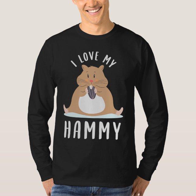 Camiseta Cute Hamster  I Love My Hammy (Anverso)