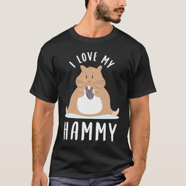 Camiseta Cute Hamster  I Love My Hammy (Anverso)