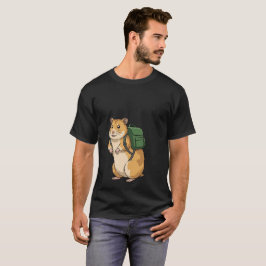 Camiseta Cute Hámster Montañero con Mochila