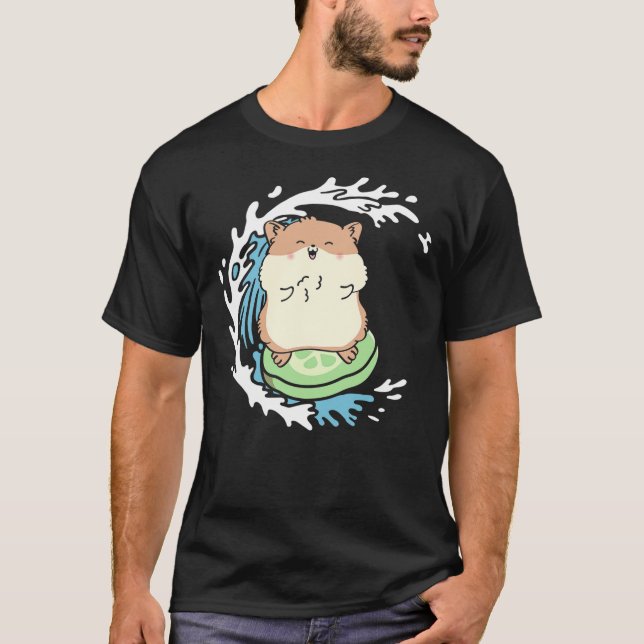 Camiseta Cute Hamster Surfer  Rodent Animals  Hamsters Owne (Anverso)