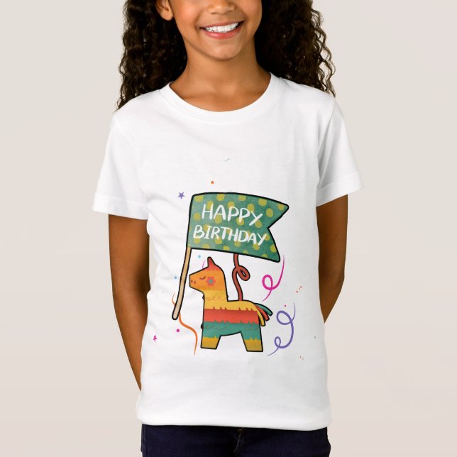Camiseta Cute Hand-Drawn Birthday  (Anverso)