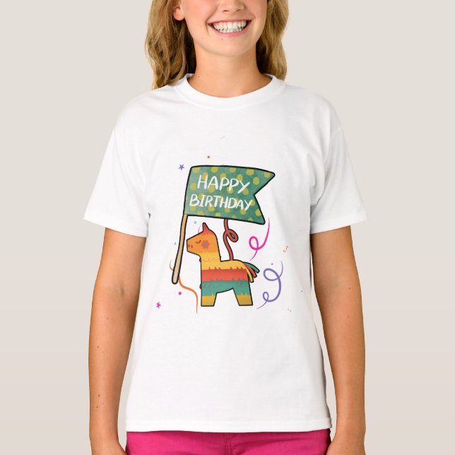 Camiseta Cute Hand-Drawn Birthday  (Anverso)