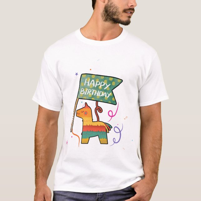 Camiseta Cute Hand-Drawn Birthday  (Anverso)