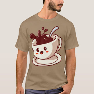 Camiseta Cute Happy Coffee Cup Personalizado1