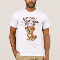 Cute Happy Dog Tee | National Treat Your Pet Day