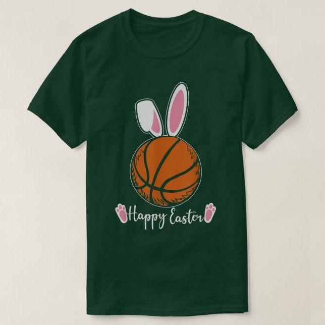 Camiseta Cute Happy Easter design divertido baloncesto  (Diseño del anverso)