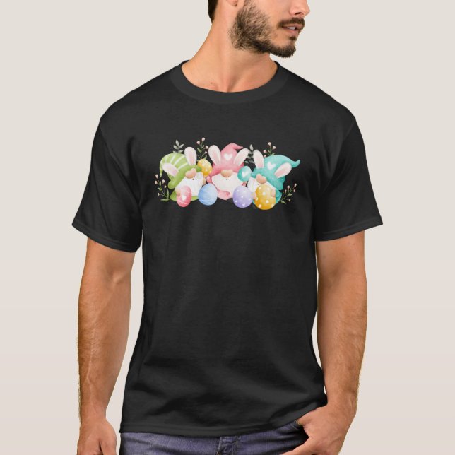 Camiseta Cute Happy Easter Easter Gnomes  Easter Squad (Anverso)