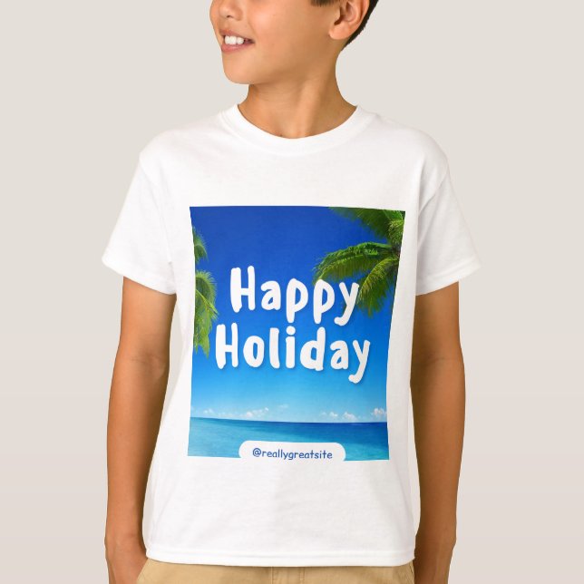 Camiseta Cute happy holiday design (Anverso)